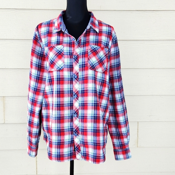 SILVER JEANS Button Down Plaid Shirt (XL) - Picture 2 of 13